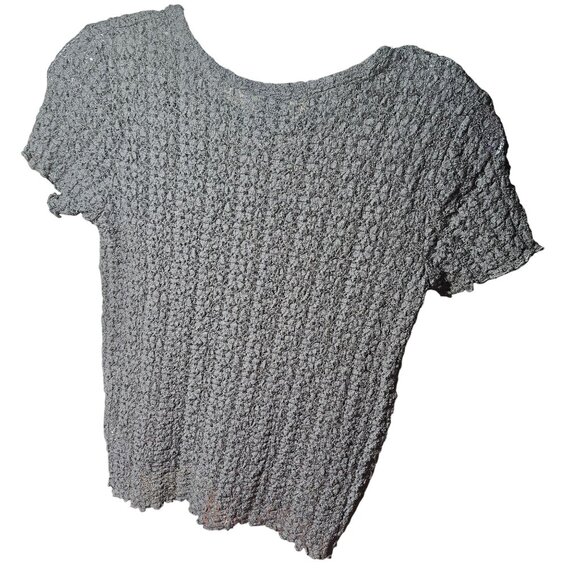 Black Textured Short-Sleeve Top XL By Art Class - Picture 3 of 4